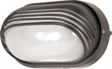 Nuvo 60/523 - 1 Light; 10 in.; Oval Hood Bulk Head; Die Cast Bulk Head; Architectural Bronze Finish