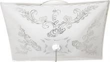 Nuvo 60/6113 - 2 Light; 12 in.; Ceiling Fixture; Square Floral with Pull Chain; Color retail packaging; White