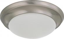 Nuvo 62/786 - 12'' - LED Flush with Frosted Glass- Brushed Nickel Finish- 120-277V