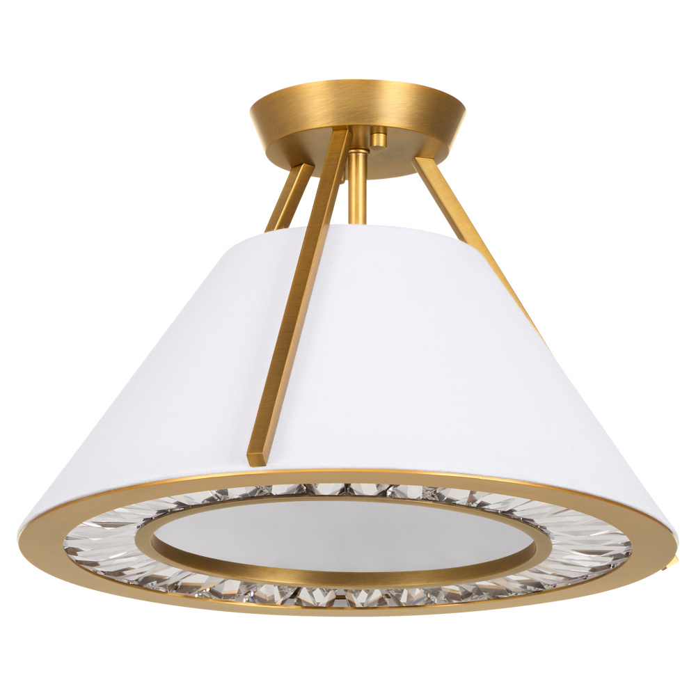 GORHAM 16" SEMI-FLUSH - BRUSHED BRASS