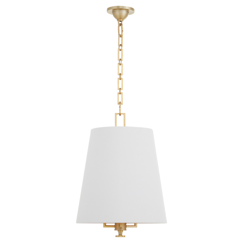 KARNES 15" 3 LIGHT PENDANT - AGED BRASS
