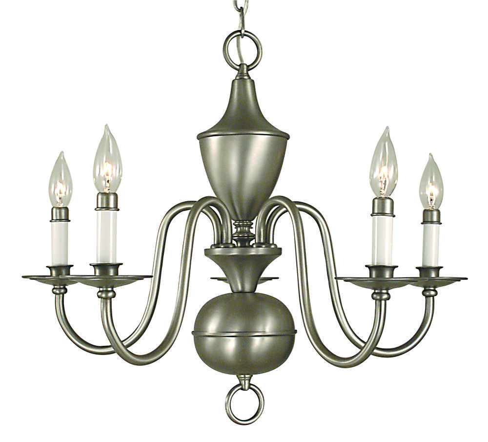 5-Light Mahogany Bronze Jamestown Dining Chandelier