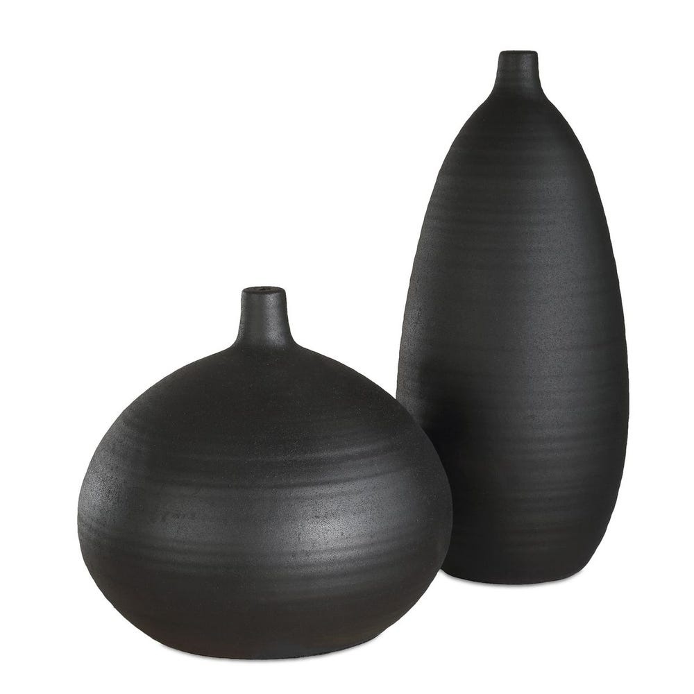 Uttermost Bower Black Vases Set/2