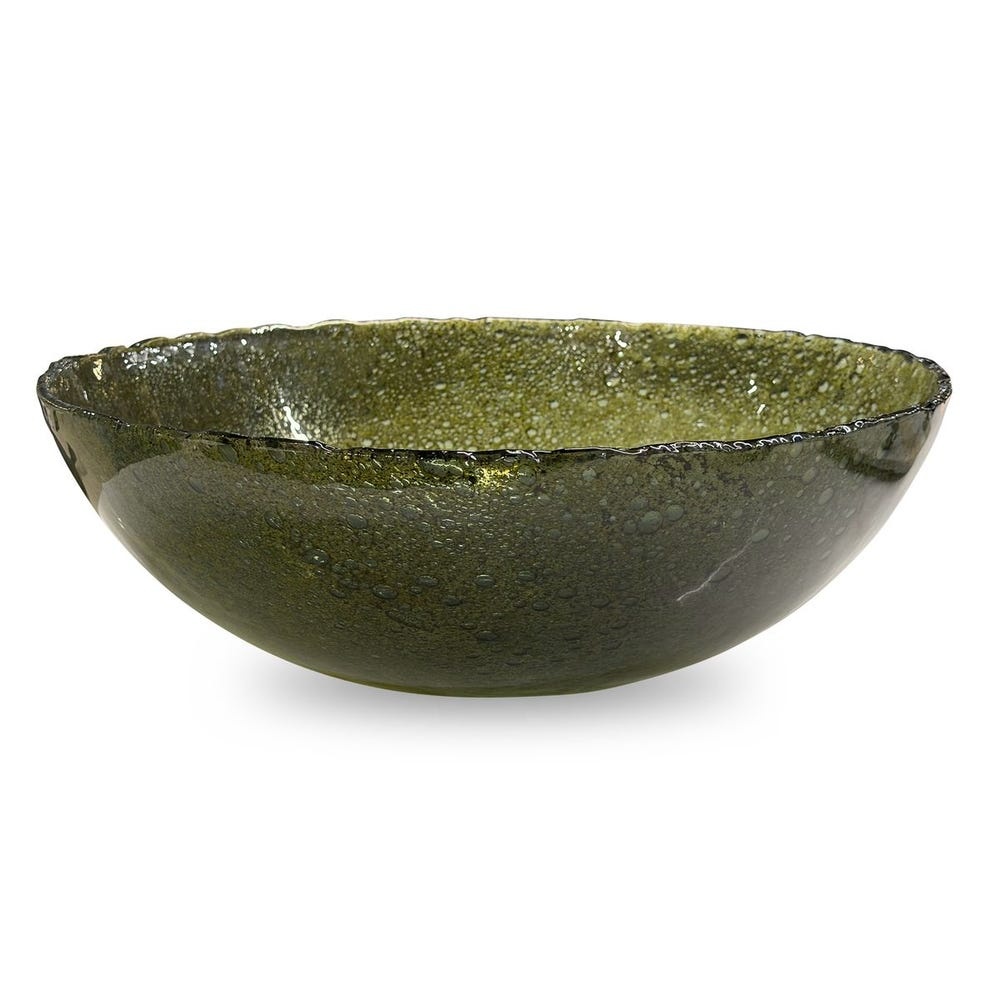 Uttermost Veridian Shimmer Earthy Glass Bowl