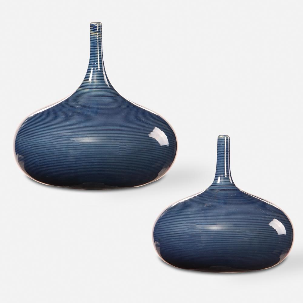 Uttermost Zayan Blue Vases Set/2
