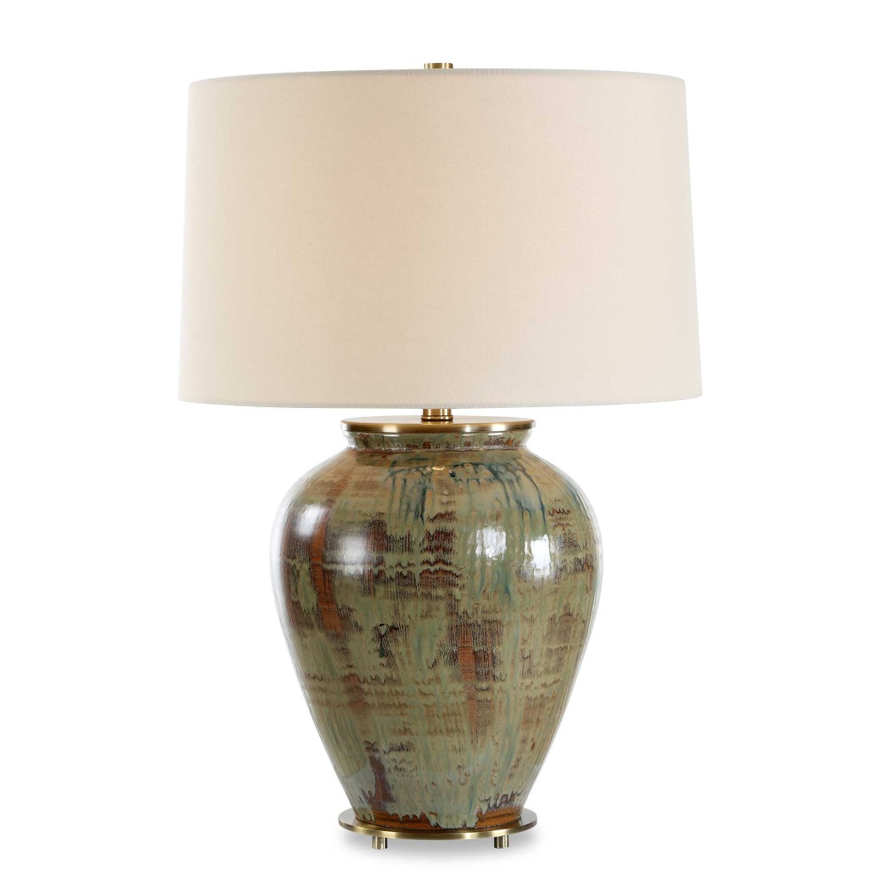 Uttermost Olisa Brown Green Table Lamp