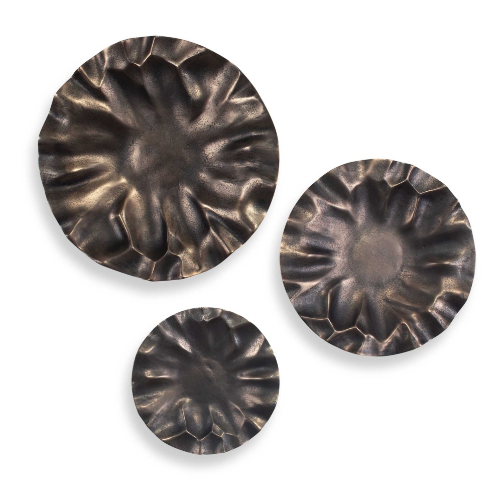 Uttermost Peonia Outdoor Bronze Wall Art Set/3