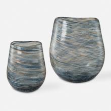 Uttermost 18158 - Uttermost Aurora Swirl Glass Vases Set/2