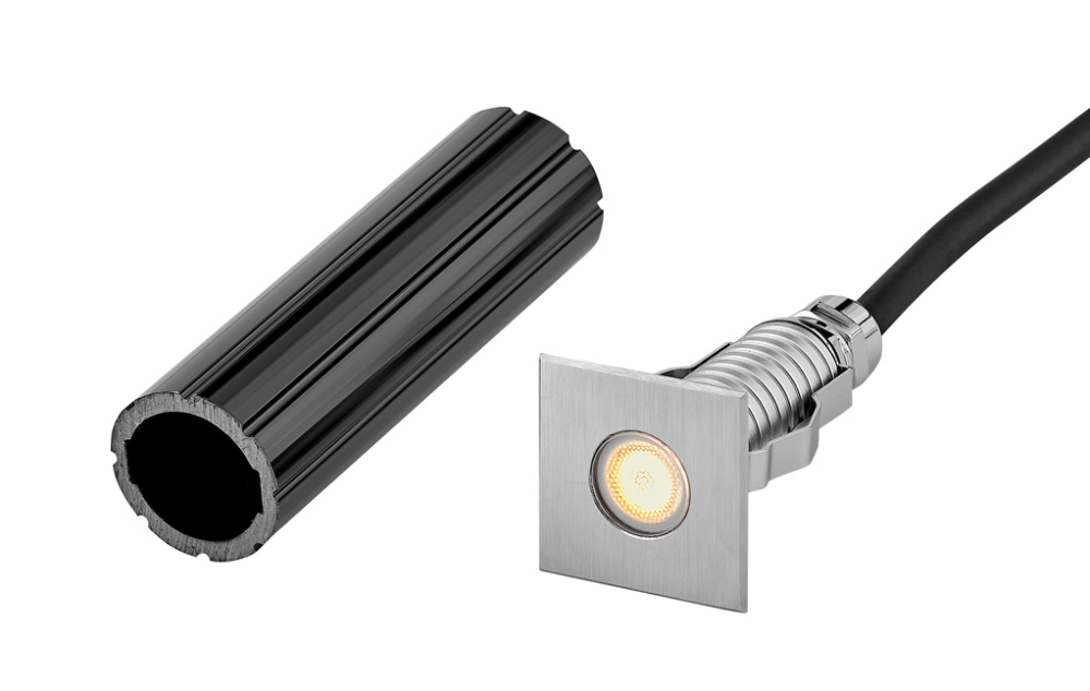 Small Stainless Steel LED Square Button Light