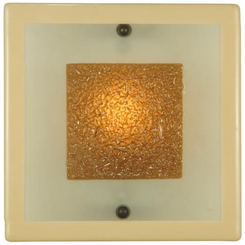 12"Sq Metro Fusion Bullion Glass Wall Sconce
