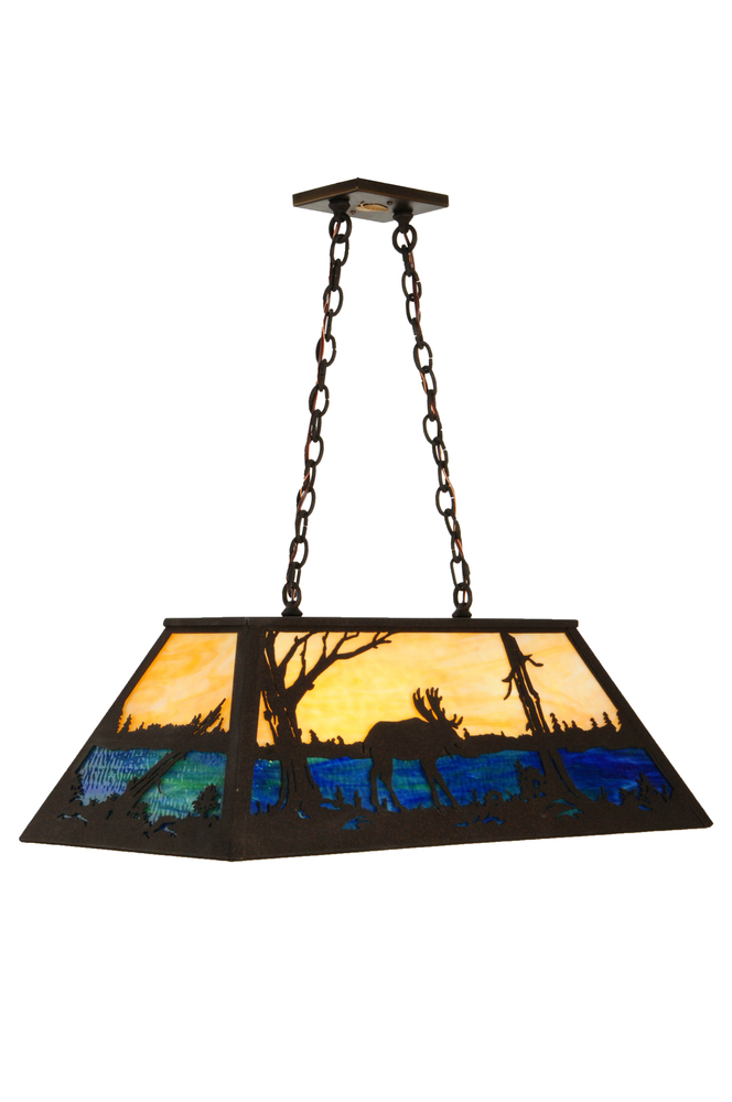 33" Long Moose at Lake Oblong Pendant