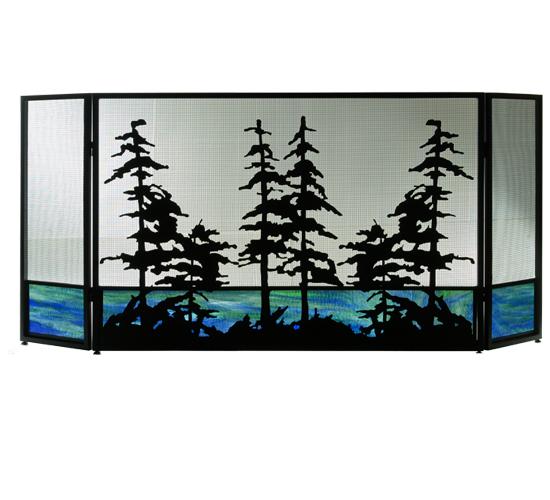 72"W X 32"H Tall Pines Fireplace Screen