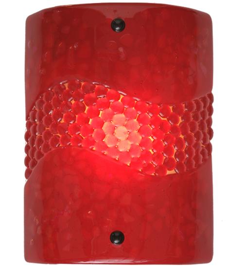 9" Wide Metro Fusion Red Pietre Wall Sconce