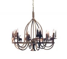 Meyda White 120983 - 32" Wide Ciervo 6 Light Chandelier