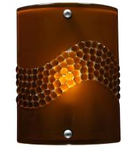Meyda White 133700 - 8.25"W Metro Fusion Amber Pietre Wall Sconce