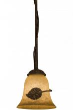 Meyda White 162410 - 6"W Falling Leaf Mini Pendant