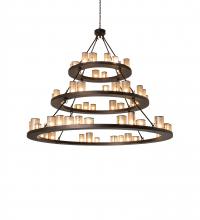 Meyda White 238892 - 72" Wide Loxley Shelburne 3 Tier Chandelier