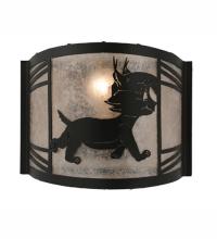 Meyda White 247183 - 12" Wide Lynx on the Loose Right Wall Sconce