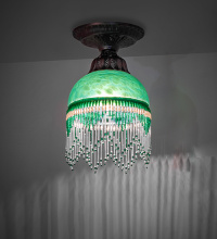 Meyda White 276114 - 6" Wide Roussillon Flushmount