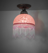 Meyda White 276116 - 8" Wide Roussillon Flushmount