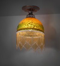 Meyda White 276119 - 8" Wide Roussillon Flushmount