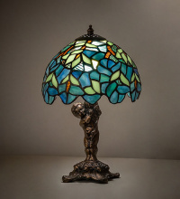 Meyda White 282760 - 12" High Nightfall Wisteria Cherub Accent Lamp