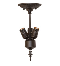 Meyda White 287500 - 5" Wide Victorian 3 Light Inverted Flushmount Hardware
