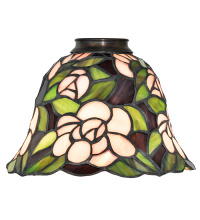 Meyda White 29371 - 8" Wide Begonia Shade