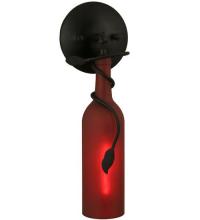 Meyda White 65456 - 5" Wide Tuscan Vineyard Frosted Red Wine Bottle Wall Sconce