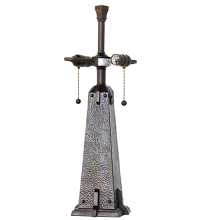 Meyda White 70966 - 23" High Mission Hammered 2 Light Table Base