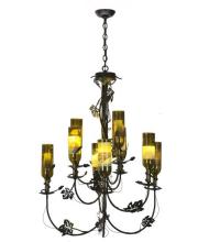Meyda White 82695 - 34"W Tuscan Vineyard 9 Arm Wine Bottle Chandelier